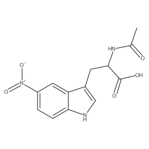 (S)-2-Acetamido-3-(5-nitro-1H-indol-3-yl)propanoic acid结构式