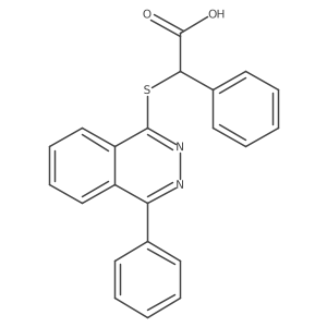 Phenyl[(4-phenylphthalazin-1-YL)sulfanyl]acetic acid结构式