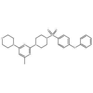 4-{6-Methyl-2-[4-(4-phenoxybenzenesulfonyl)piperazin-1-yl]pyrimidin-4-yl}morpholine Structure