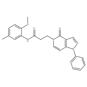 N-(2-methoxy-5-methylphenyl)-3-(4-oxo-1-phenyl-1H-pyrazolo[3,4-d]pyrimidin-5(4H)-yl)propanamide Structure