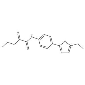 Ethyl 2-((4-(5-ethyl-1,3,4-oxadiazol-2-yl)phenyl)amino)-2-oxoacetate Structure