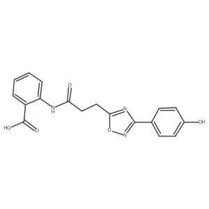 2-(3-(3-(4-Hydroxyphenyl)-1,2,4-oxadiazol-5-yl)propanamido)benzoic acid Structure