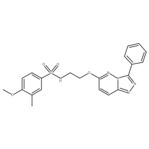 4-methoxy-3-methyl-N-(2-((3-phenyl-[1,2,4]triazolo[4,3-b]pyridazin-6-yl)oxy)ethyl)benzenesulfonamide结构式