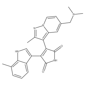 3-(5-Dimethylaminomethyl-2-methyl-pyrazolo[1,5-a]pyridin-3-yl)-4-(7-methyl-1H-indol-3-yl)-pyrrole-2,5-dione Structure