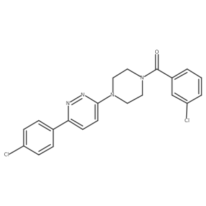 (3-Chlorophenyl)(4-(6-(4-chlorophenyl)pyridazin-3-yl)piperazin-1-yl)methanone Structure