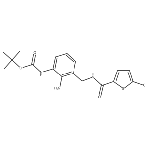 Carbamic acid,n-[2-amino-3-[[[(5-chloro-2-thienyl)carbonyl]amino]methyl]phenyl]-,1,1-dimethylethyl ester结构式