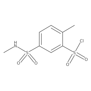 2-Methyl-5-[(methylamino)sulfonyl]benzenesulfonyl chloride结构式