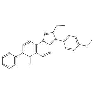 2-ethyl-3-(4-methoxyphenyl)-7-(pyridin-2-yl)pyrazolo[1,5-a]pyrido[3,4-e]pyrimidin-6(7H)-one结构式