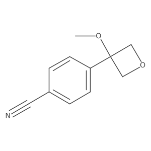 4-(3-Methoxyoxetan-3-yl)benzonitrile结构式