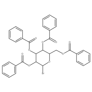 (2R,3S,4S,5R,6S)-2-((Benzoyloxy)methyl)-6-bromotetrahydro-2H-pyran-3,4,5-triyl tribenzoate结构式
