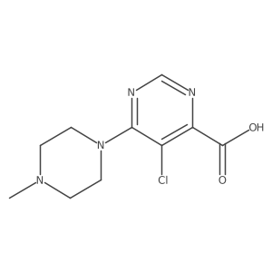 5-Chloro-6-(4-methylpiperazin-1-yl)pyrimidine-4-carboxylic acid Structure