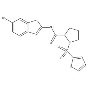 N-(6-bromobenzo[d]thiazol-2-yl)-1-(thiophen-2-ylsulfonyl)pyrrolidine-2-carboxamide Structure