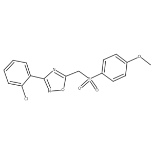 3-(2-Chlorophenyl)-5-(((4-methoxyphenyl)sulfonyl)methyl)-1,2,4-oxadiazole Structure