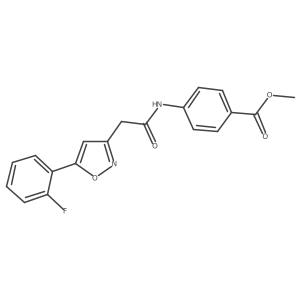 Methyl 4-(2-(5-(2-fluorophenyl)isoxazol-3-yl)acetamido)benzoate Structure