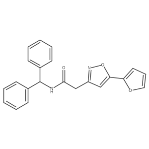 N-benzhydryl-2-(5-(furan-2-yl)isoxazol-3-yl)acetamide结构式