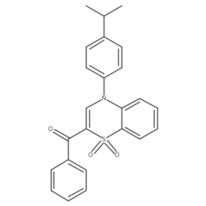 [4-(4-isopropylphenyl)-1,1-dioxido-4H-1,4-benzothiazin-2-yl](phenyl)methanone Structure