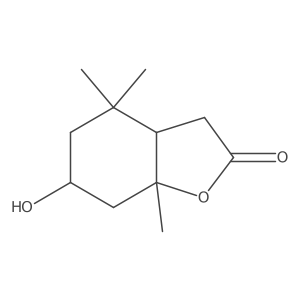 (6S,7aR)-Hexahydro-6-hydroxy-4,4,7a-trimethyl-2(3H)-benzofuranone结构式