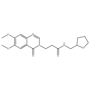 3-(6,7-dimethoxy-4-oxoquinazolin-3(4H)-yl)-N-(tetrahydrofuran-2-ylmethyl)propanamide Structure