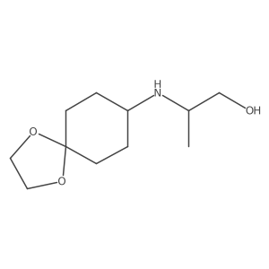 2-({1,4-Dioxaspiro[4.5]decan-8-yl}amino)propan-1-ol结构式