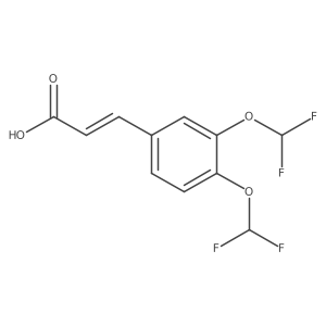 2-Propenoic acid, 3-[3,4-bis(difluoromethoxy)phenyl]-, (2E)-结构式
