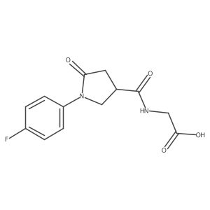 2-[[1-(4-Fluorophenyl)-5-oxopyrrolidine-3-carbonyl]amino]acetic acid Structure