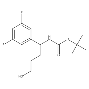 Tert-butyl (S)-(1-(3,5-difluorophenyl)-4-hydroxybutyl)carbamate Structure