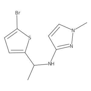 N-[1-(5-Bromothiophen-2-yl)ethyl]-1-methyl-1H-pyrazol-3-amine Structure