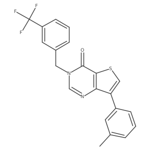 7-(3-methylphenyl)-3-[3-(trifluoromethyl)benzyl]thieno[3,2-d]pyrimidin-4(3H)-one Structure