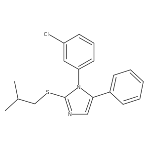 1-(3-chlorophenyl)-2-(isobutylthio)-5-phenyl-1H-imidazole Structure