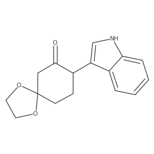 8-(1H-indol-3-yl)-1,4-dioxaspiro[4.5]decan-7-one Structure