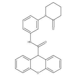 N-[3-(2-oxopiperidin-1-yl)phenyl]-9H-xanthene-9-carboxamide Structure