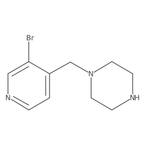 1-((3-Bromopyridin-4-yl)methyl)piperazine Structure