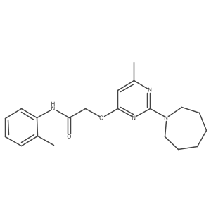 2-{[2-(azepan-1-yl)-6-methylpyrimidin-4-yl]oxy}-N-(2-methylphenyl)acetamide结构式