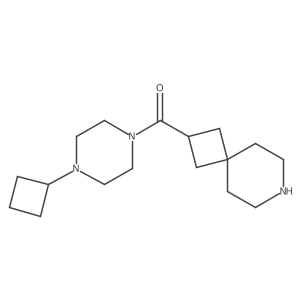 7-Azaspiro[3.5]nonan-2-yl-(4-cyclobutylpiperazin-1-yl)methanone结构式