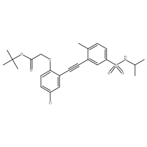 Tert-butyl[4-chloro-2-({5-[(isopropylamino)sulfonyl]-2-methylphenyl}ethynyl)phenoxy]acetate Structure