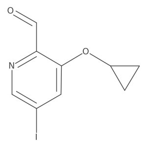 3-Cyclopropoxy-5-iodopicolinaldehyde结构式