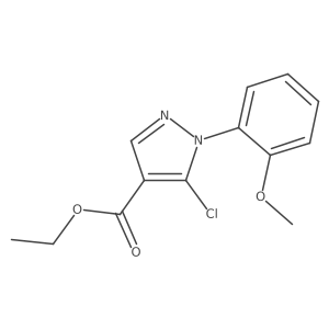 Ethyl 5-chloro-1-(2-methoxyphenyl)-1H-pyrazole-4-carboxylate结构式