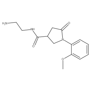N-(2-aminoethyl)-1-(2-methoxyphenyl)-5-oxopyrrolidine-3-carboxamide结构式