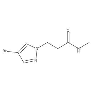 3-(4-Bromo-1H-pyrazol-1-yl)-N-methylpropanamide结构式