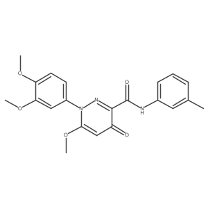 1-(3,4-dimethoxyphenyl)-6-methoxy-N~3~-(3-methylphenyl)-4-oxo-1,4-dihydro-3-pyridazinecarboxamide结构式