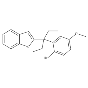 2-[3-(2-Bromo-5-methoxyphenyl)pentan-3-yl]-1-benzofuran结构式