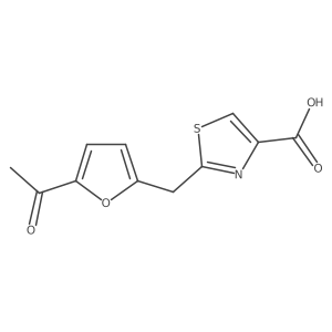 2-(5-Acetyl-furan-2-ylmethyl)-thiazole-4-carboxylic acid Structure