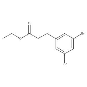 Benzenepropanoic acid, 3,5-dibromo-, ethyl ester结构式