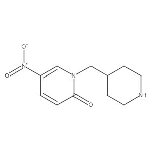 5-Nitro-1-[(piperidin-4-yl)methyl]-1,2-dihydropyridin-2-one结构式