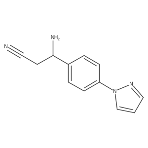 Benzenepropanenitrile, I(2)-amino-4-(1H-pyrazol-1-yl)- Structure