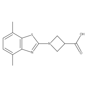 1-(4,7-Dimethyl-1,3-benzothiazol-2-yl)azetidine-3-carboxylic acid Structure