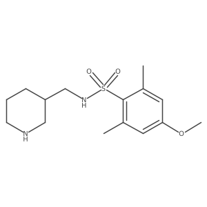 4-methoxy-2,6-dimethyl-N-[(piperidin-3-yl)methyl]benzene-1-sulfonamide结构式