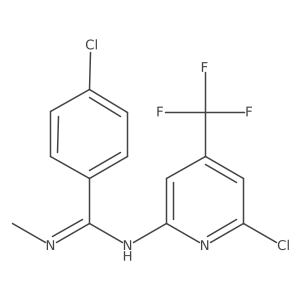 4-Chloro-N-(6-chloro-4-trifluoromethyl-pyridin-2-yl)-N'-methyl-benzamidine Structure