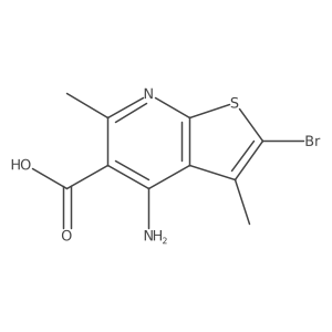 4-Amino-2-bromo-3,6-dimethylthieno[2,3-b]pyridine-5-carboxylic acid结构式