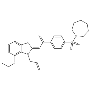 (Z)-N-(3-allyl-4-ethoxybenzo[d]thiazol-2(3H)-ylidene)-4-(azepan-1-ylsulfonyl)benzamide结构式